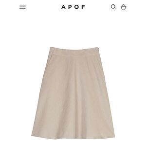 APOF CORDUROY BELLO SKIRT CORD CREAM SIZE M